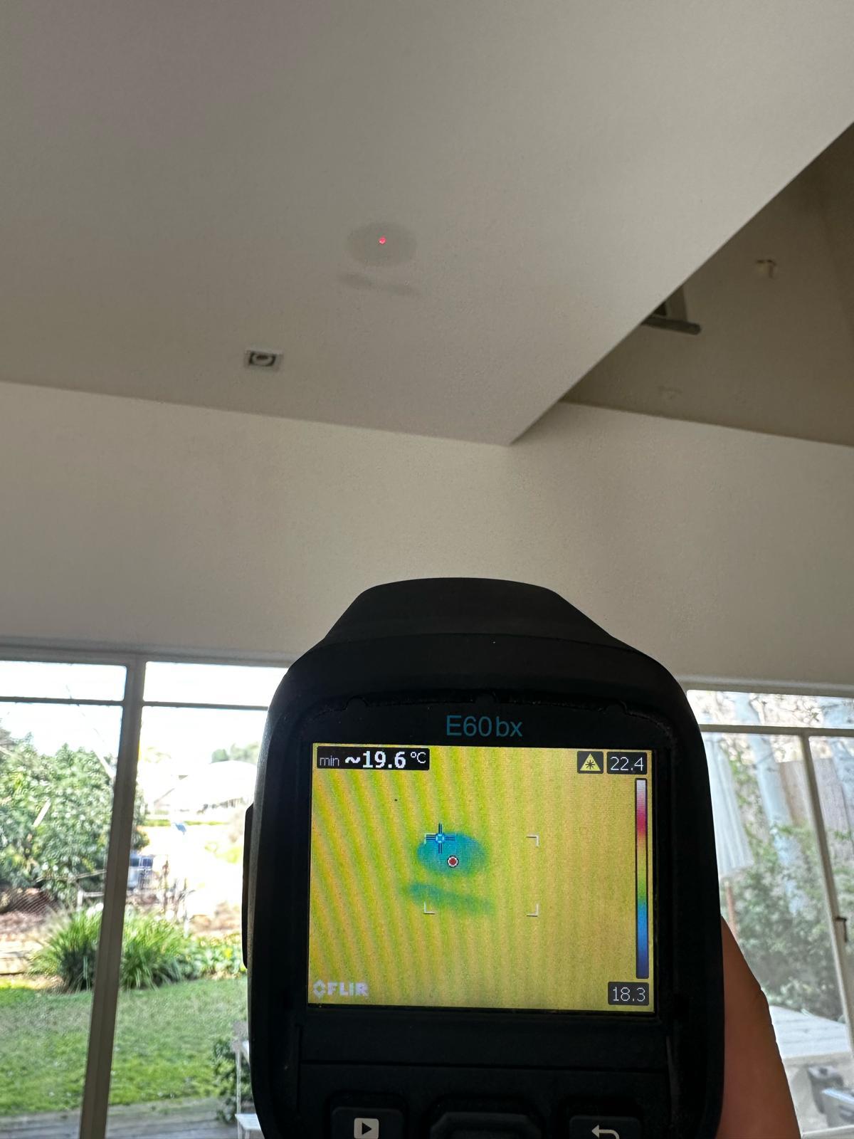 זיהוי נזילה בעזרת מכשיר איתור נזילה במצלמה טרמית